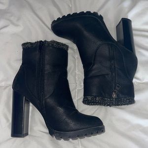 Black ankle booties